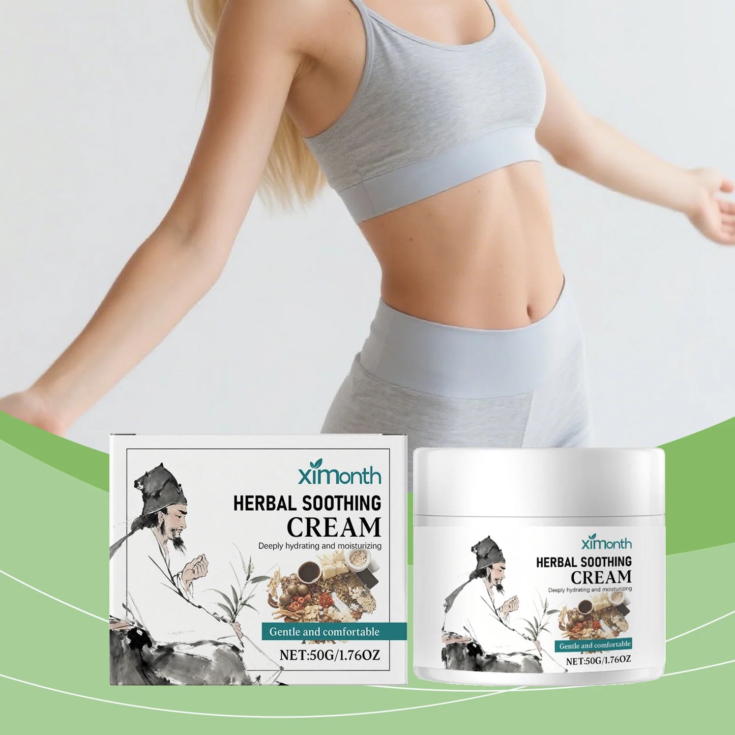 Skin care cream with herbal ingredients