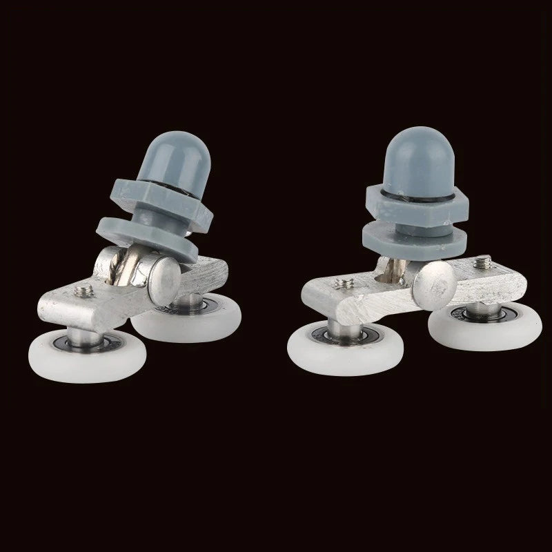 Bathroom glass door rail wheel