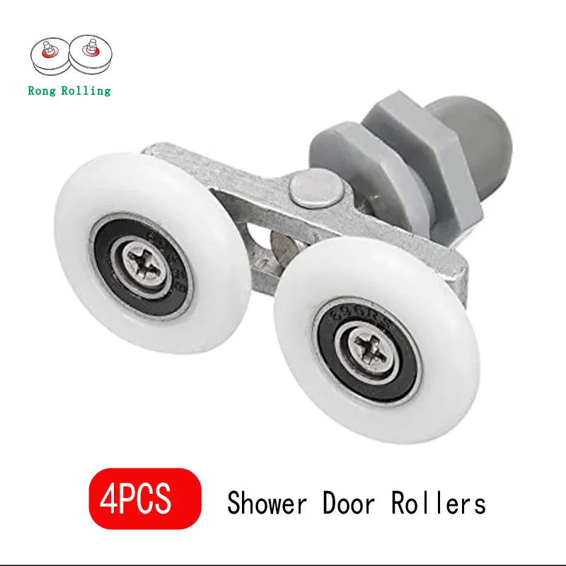 Bathroom glass door rail wheel