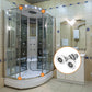 Bathroom glass door rail wheel
