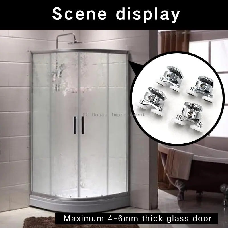 Shower Door Rollers Zinc Alloy Double
