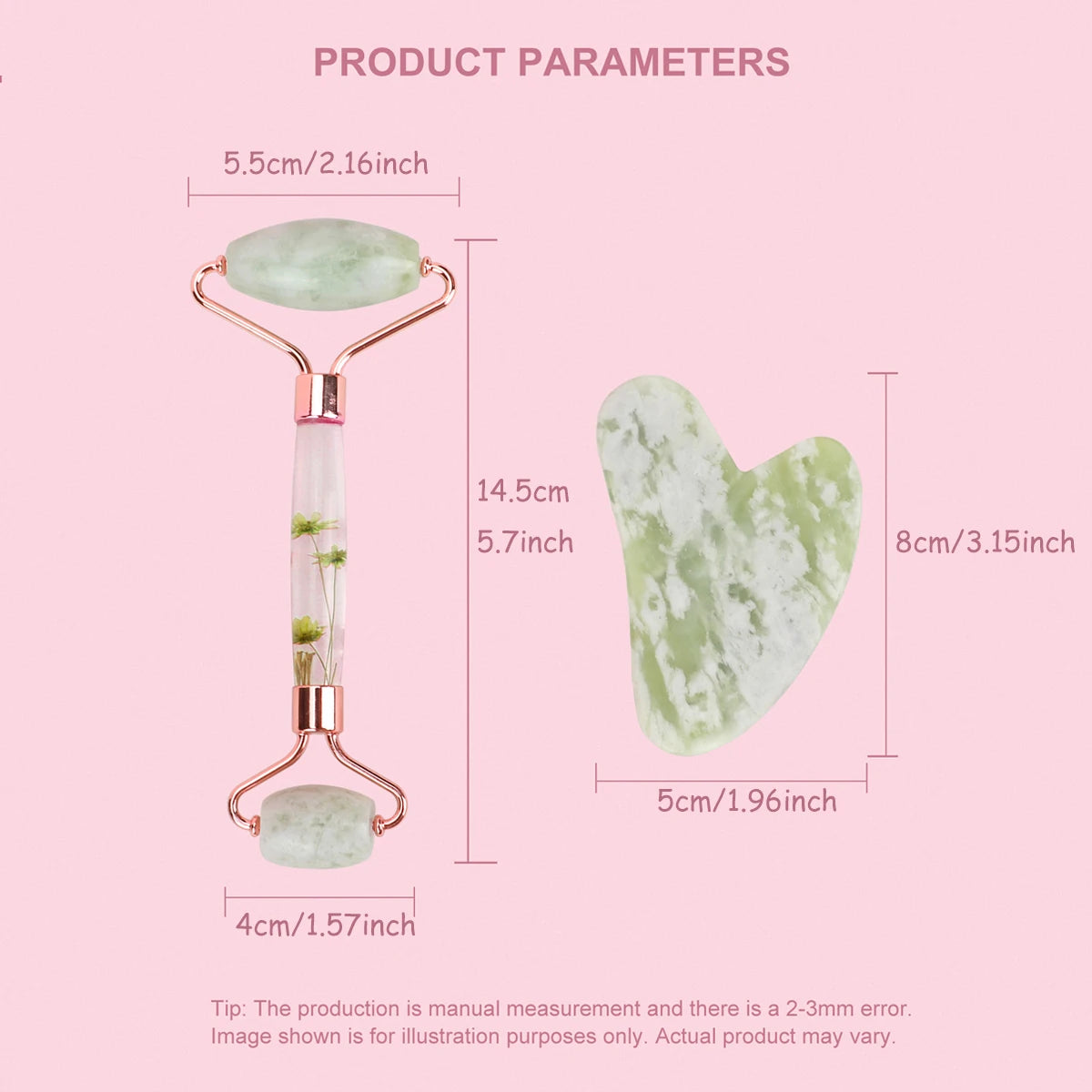 Jade Roller Set Natural Jade Massager