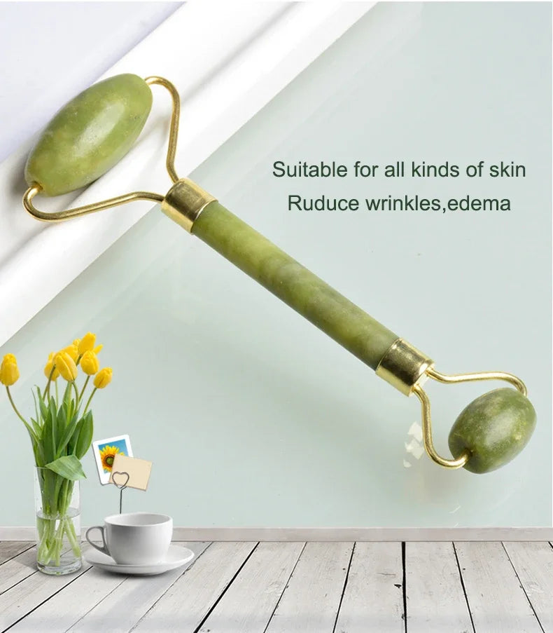 Green Jade Massage Roller Silence Face