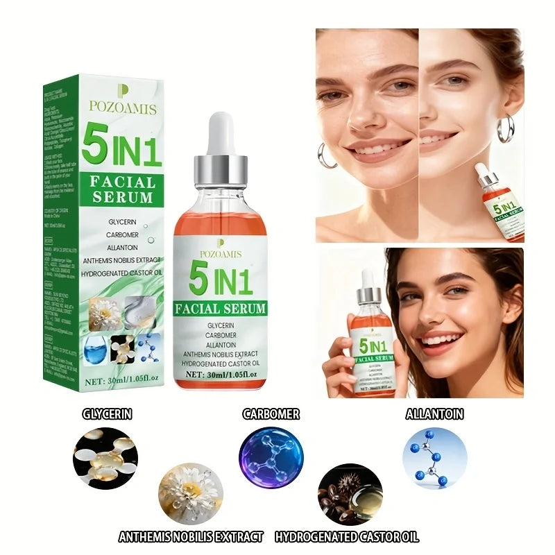 5-in-1 Facial Serum Moisturizes and Hydrates