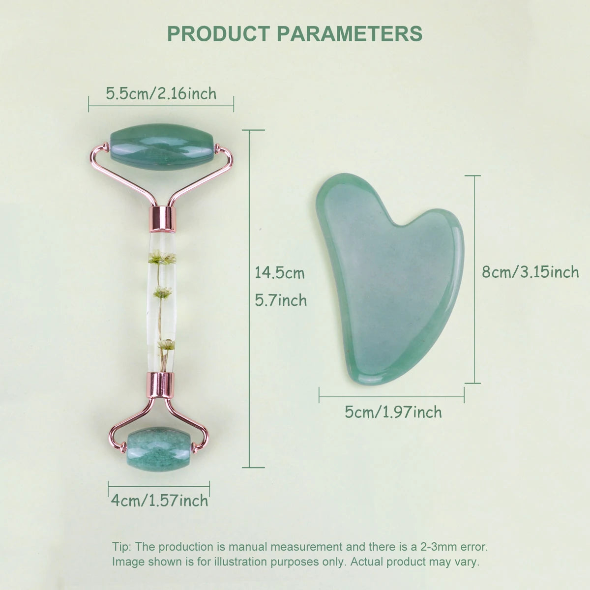 Jade Roller Set Natural Jade Massager