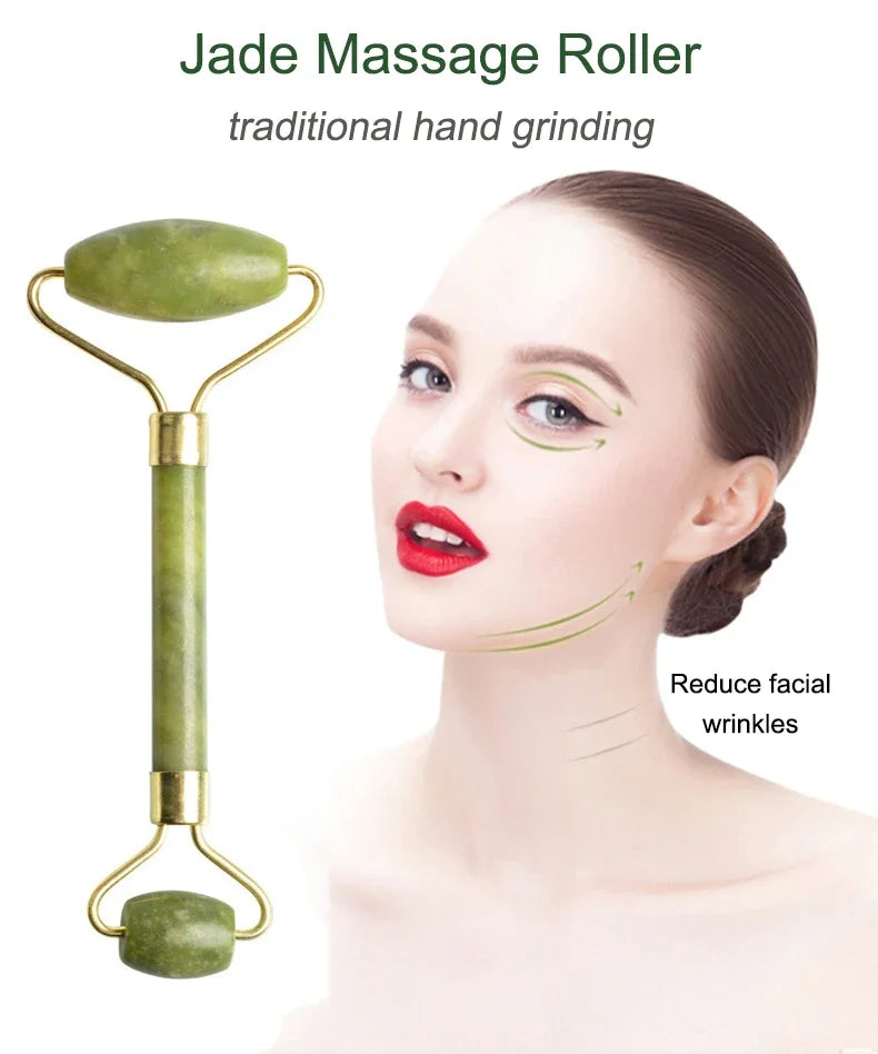 Green Jade Massage Roller Silence Face