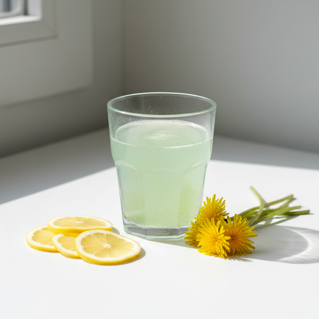 Liver Detox Drink Mix - green detox drink with lemon and dandelion
