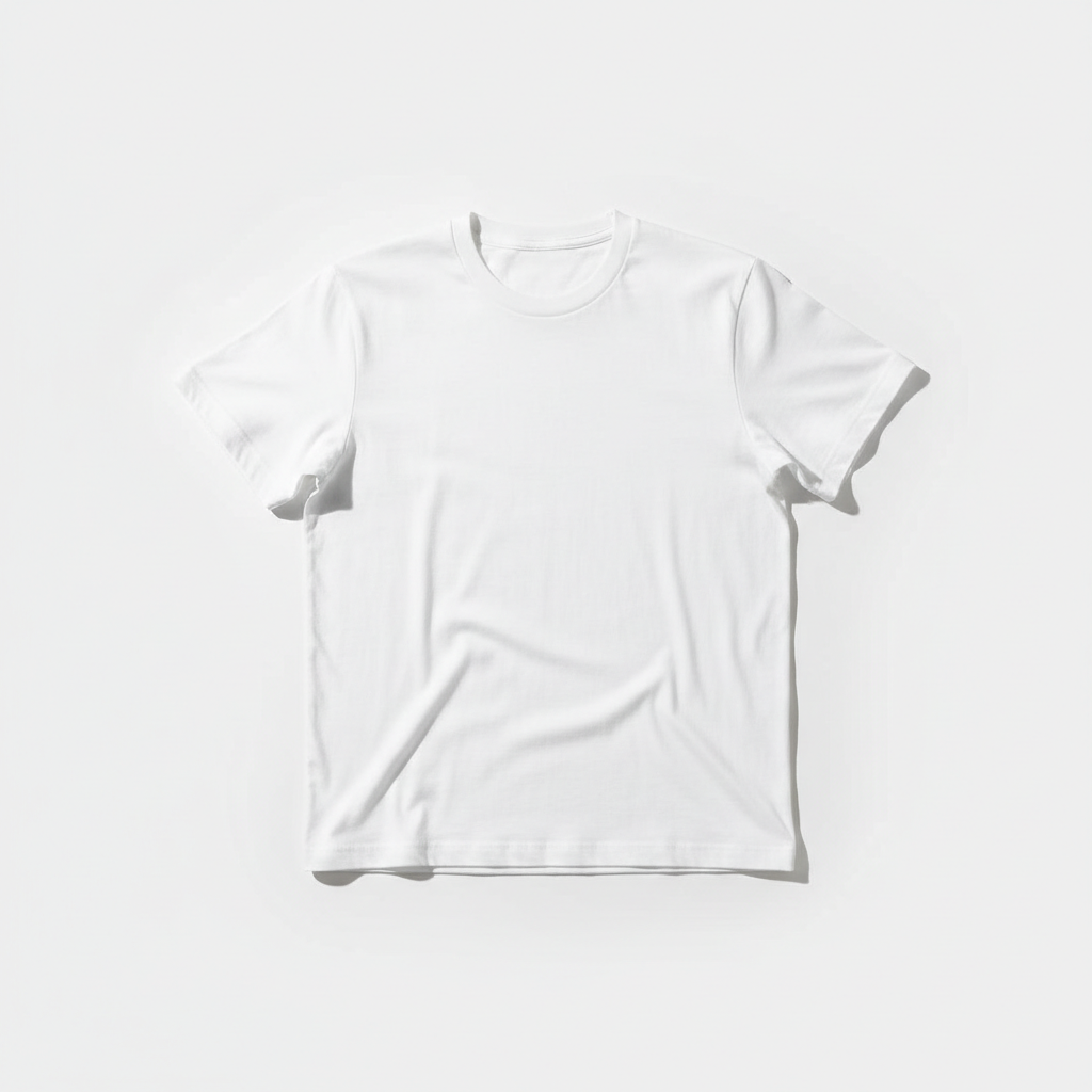 Classic Short Sleeve T-Shirt - minimalist white tee flat lay